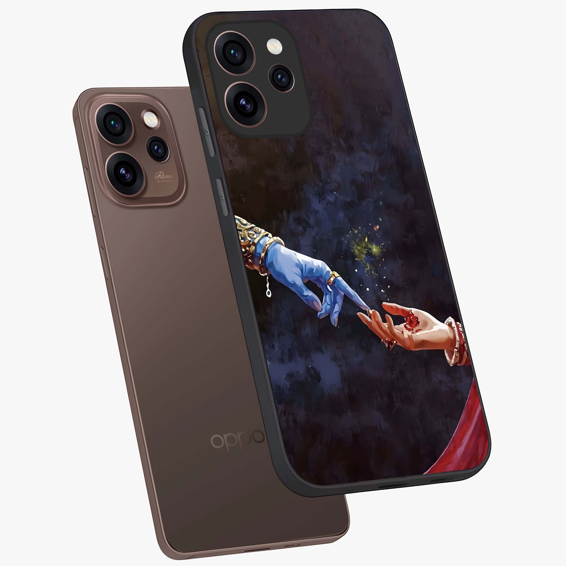 Divine Touch Eternal Glass Case displayed in angled mockup highlighting elegant divine inspired design with calm aesthetic style.