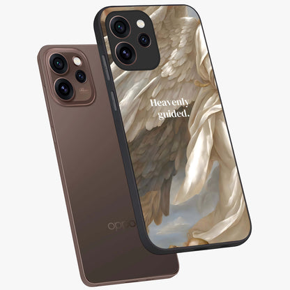 Divine Winged Grace Glass Case displayed in angled mockup highlighting graceful wing design with divine aesthetic style.