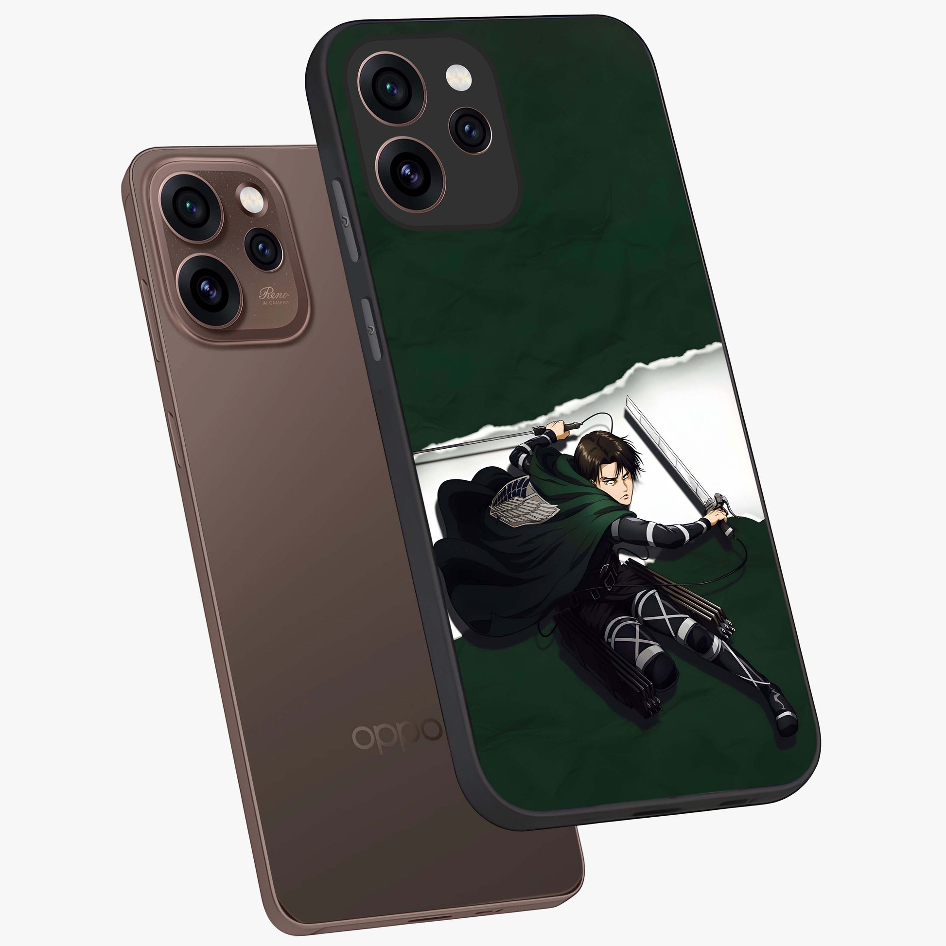 Emerald War Vanguard Glass Case displayed in angled mockup highlighting intense battle inspired design with emerald tone aesthetic.