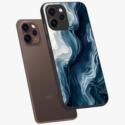 Ethereal Paper Marble Glass Case displayed in angled mockup highlighting elegant marble pattern with modern aesthetic style.