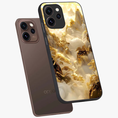 Gates Of Illumination Glass Case displayed in angled mockup highlighting radiant portal inspired design with fantasy aesthetic.