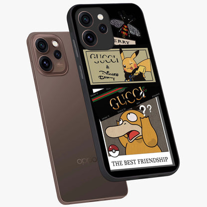 Gucci Play Mashup Glass Case displayed in angled mockup highlighting stylish fashion mashup design with bold aesthetic.