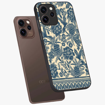 Heirloom Wild Bloom Glass Case displayed in angled mockup highlighting botanical bloom design with classic aesthetic style.