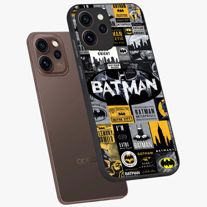 Knight Gotham Rise Glass Case displayed in angled mockup highlighting powerful knight silhouette design with dramatic aesthetic.