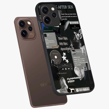 Midnight Love Echo Glass Case displayed in angled mockup highlighting elegant love inspired design with deep aesthetic style.