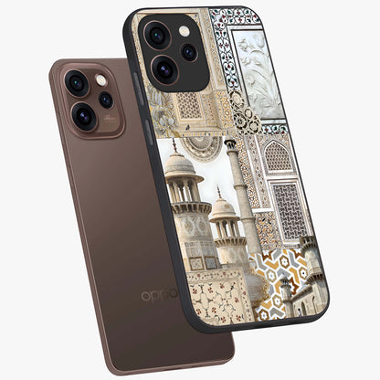 Mughal Marble Legacy Glass Case displayed in angled mockup highlighting elegant heritage marble artwork with royal aesthetic.