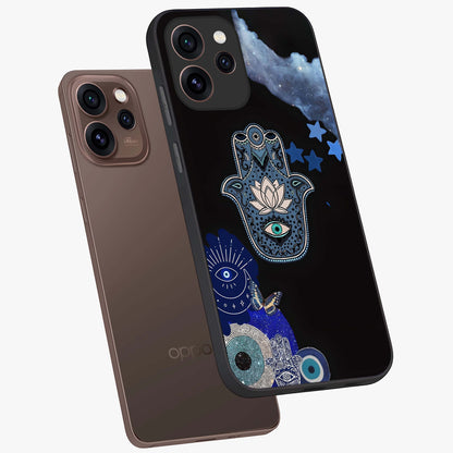 Mystic Hand Aura Glass Case displayed in angled mockup highlighting magical aura design with spiritual aesthetic style.