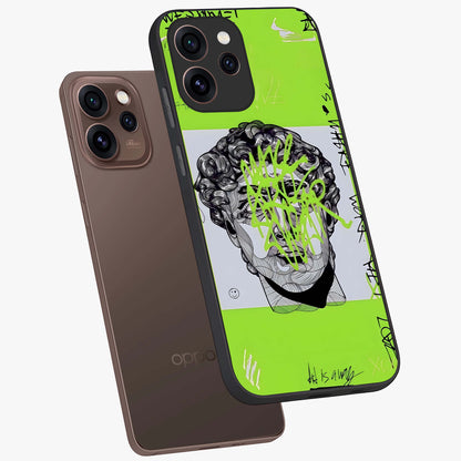 Neo Graffiti Rebellion Glass Case displayed in angled mockup highlighting urban street art design with rebellious aesthetic.