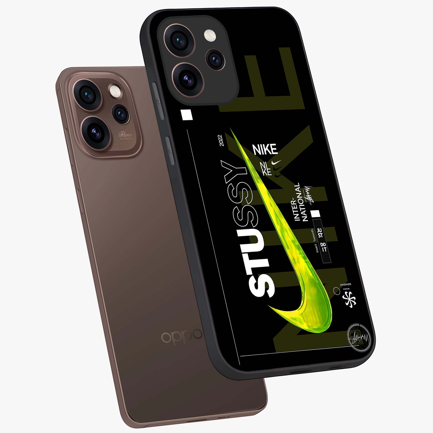 Neon Street Edition Glass Case displayed in angled mockup highlighting vibrant urban design with bold street aesthetic.
