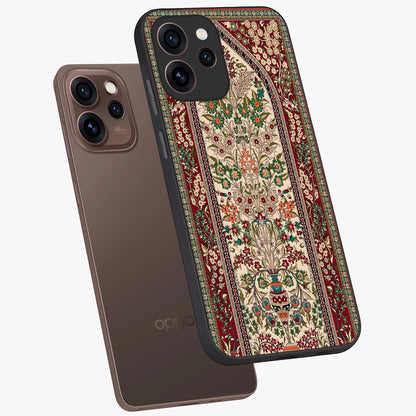Persian Inspired Glass Case displayed in angled mockup highlighting intricate traditional design with elegant cultural aesthetic.