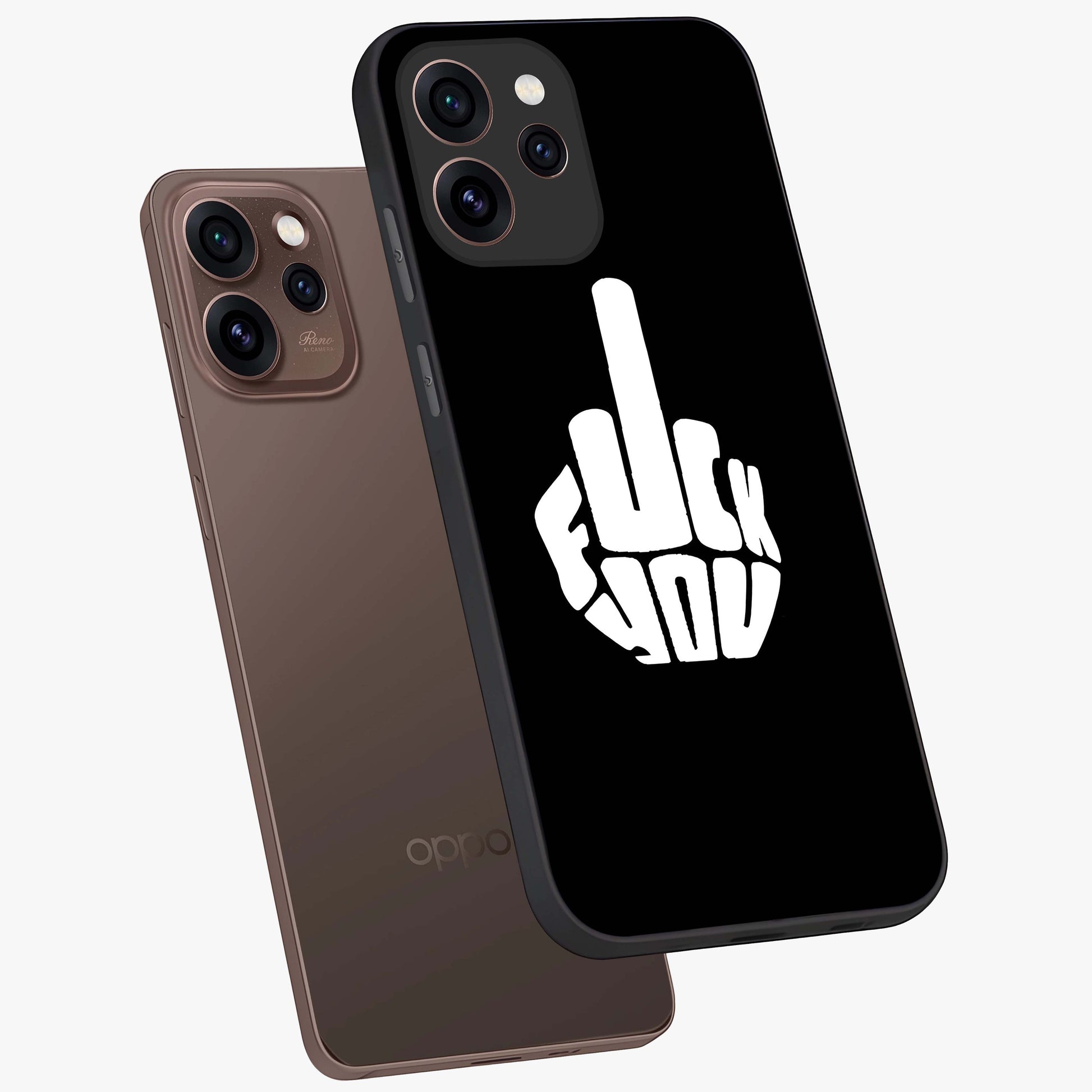 Rebel Mode On Glass Case displayed in angled mockup highlighting edgy text design with modern street aesthetic.