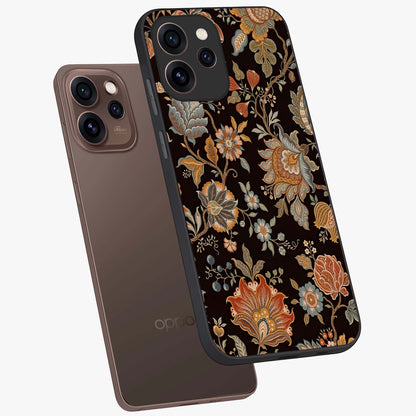 Vintage Floral Dream Glass Case displayed in angled mockup highlighting elegant vintage flower design with soft aesthetic style.