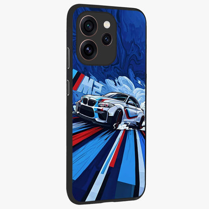 Drift Power Rush Glass Case upright view showcasing high speed racing artwork with bold automotive theme.