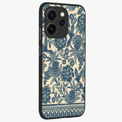 Heirloom Wild Bloom Glass Case upright view showcasing delicate wildflower artwork with timeless floral theme.