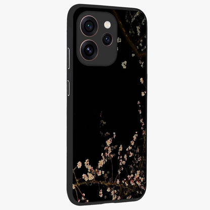 Petal Moon Light With Custom Name Glass Case upright view showcasing elegant floral moon artwork with personalized aesthetic.