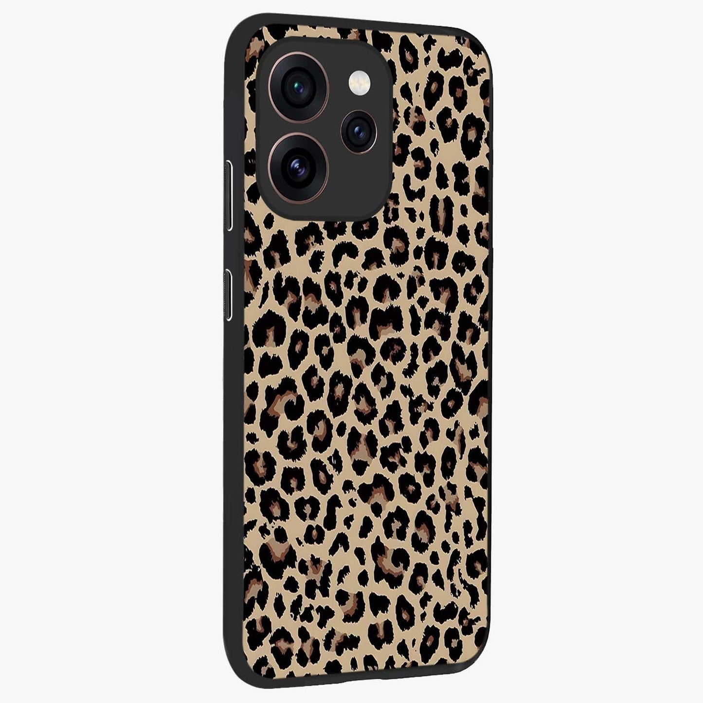 Savage Chic Pattern Glass Case upright view showcasing trendy decorative artwork with edgy fashion theme.