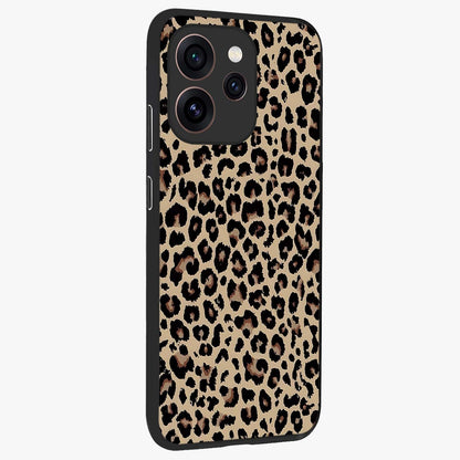 Savage Chic Pattern Glass Case upright view showcasing trendy decorative artwork with edgy fashion theme.