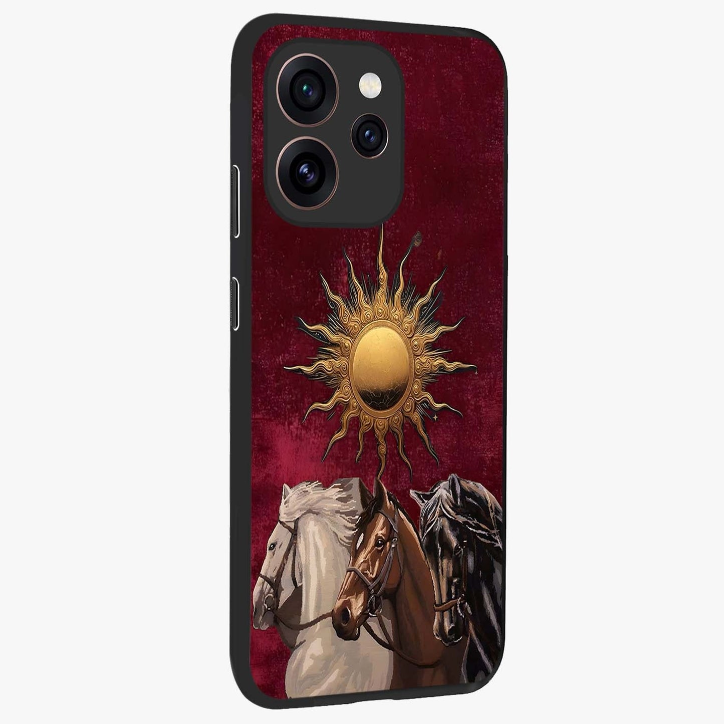 Solar Riders Glass Case upright view showcasing energetic rider artwork with bold adventure theme.