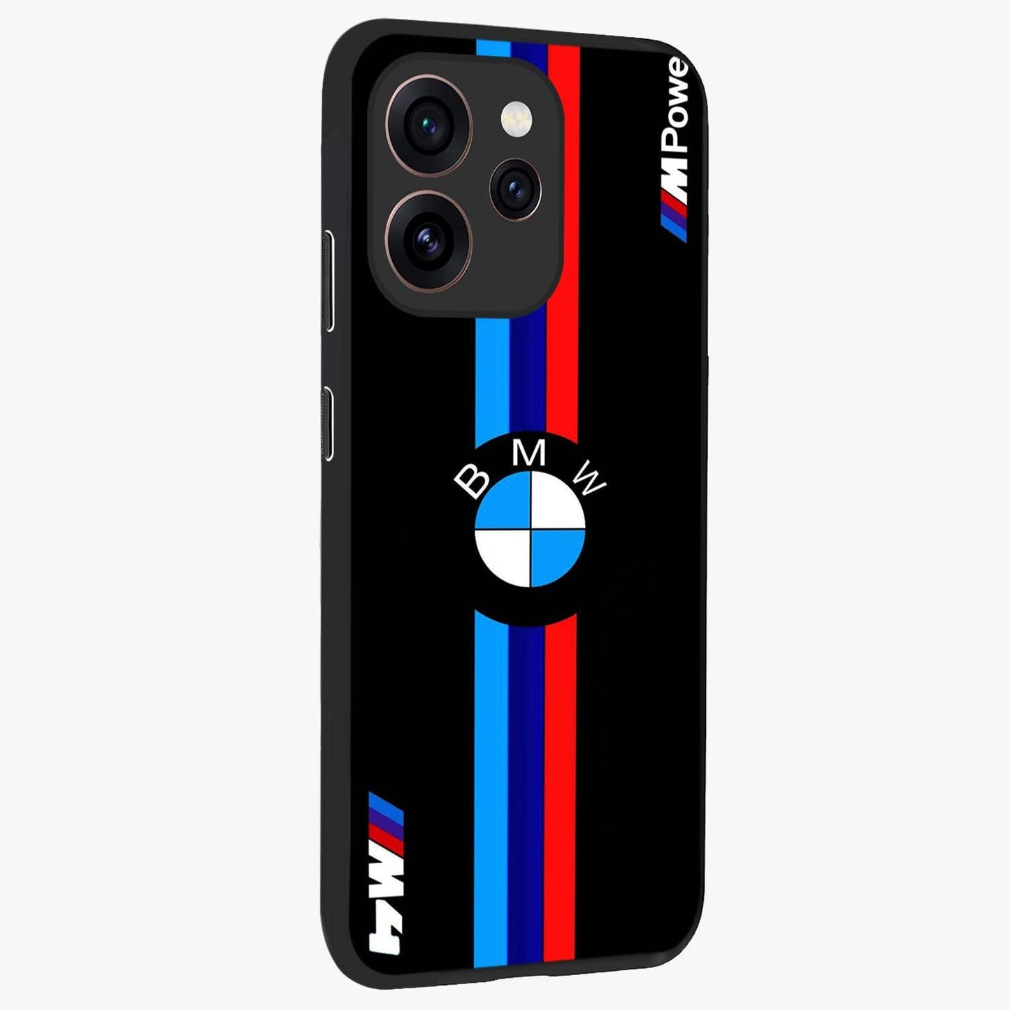 Turbo BMW Beast Glass Case upright view showcasing powerful car artwork with modern motorsport theme.