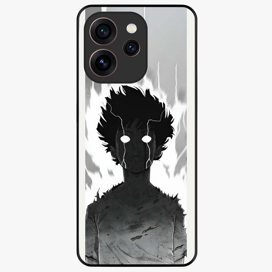 Awakened Inner Rage Glass Case showing flat back view with intense artistic artwork and glossy glass finish.