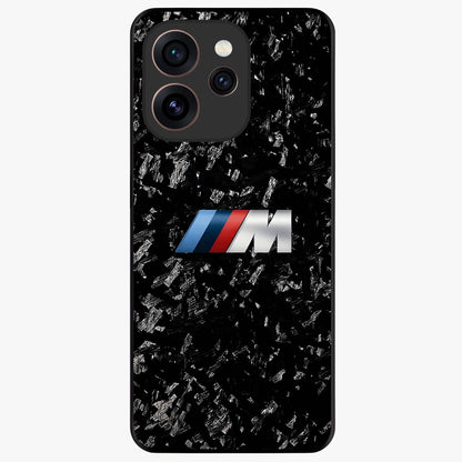 Carbon Speed Mark Glass Case showing flat back view with sporty carbon pattern artwork and glossy glass finish.