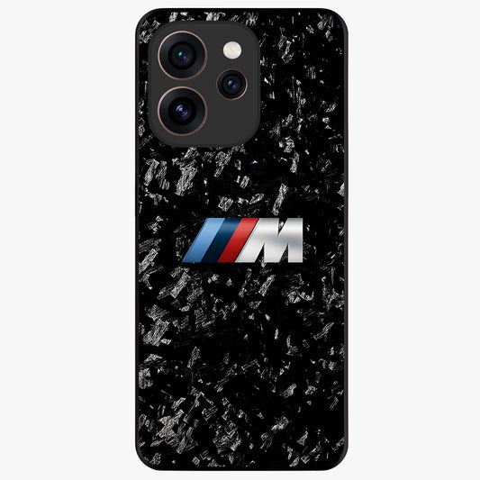Carbon Speed Mark Glass Case showing flat back view with sporty carbon pattern artwork and glossy glass finish.