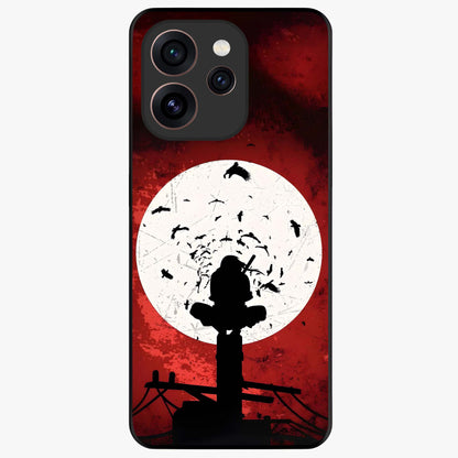 Itachi Limited Edition Naruto Anime Glass Case showing flat back view with iconic anime character artwork and glossy glass finish.