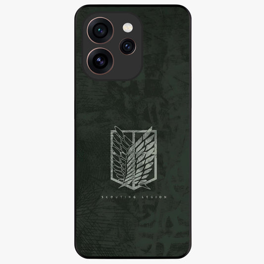 Wings Of Freedom Glass Case showing flat back view with symbolic wings artwork and glossy glass finish.