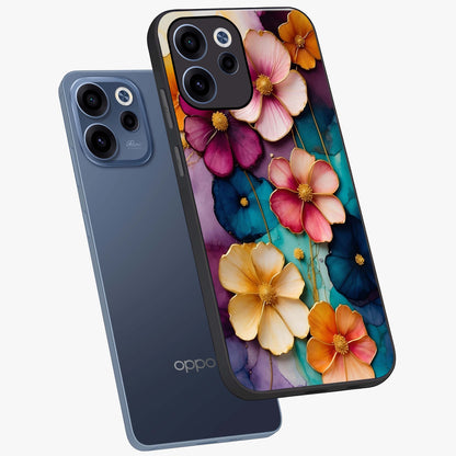 Artlyn Grace Flower Pattern Glass Case displayed in angled mockup highlighting delicate flower pattern design and smooth glass surface.