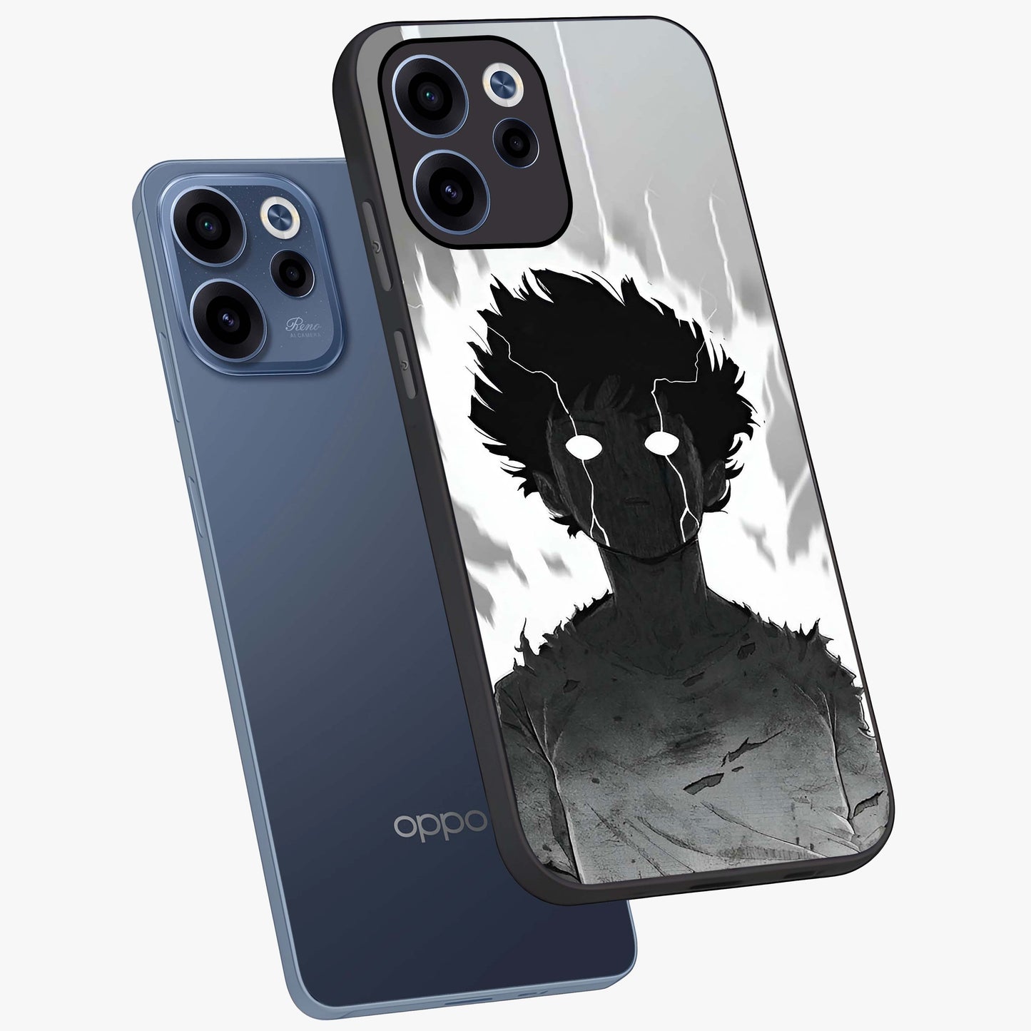 Awakened Inner Rage Glass Case displayed in angled mockup highlighting powerful graphic design and bold artistic theme.