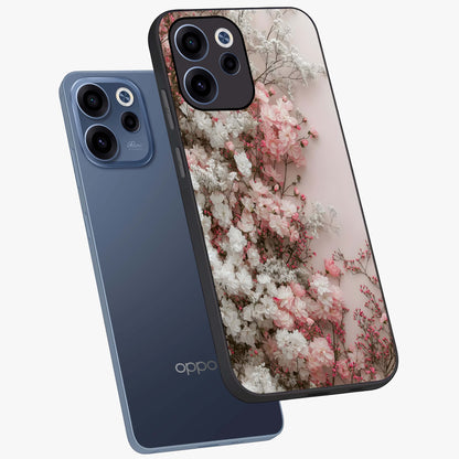 Blush Blossom Cloud Glass Case displayed in angled mockup highlighting soft cloud and blossom design with pastel aesthetic.