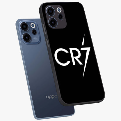Cr7 Elite Strike Glass Case displayed in angled mockup highlighting powerful sports graphic with bold athletic theme.