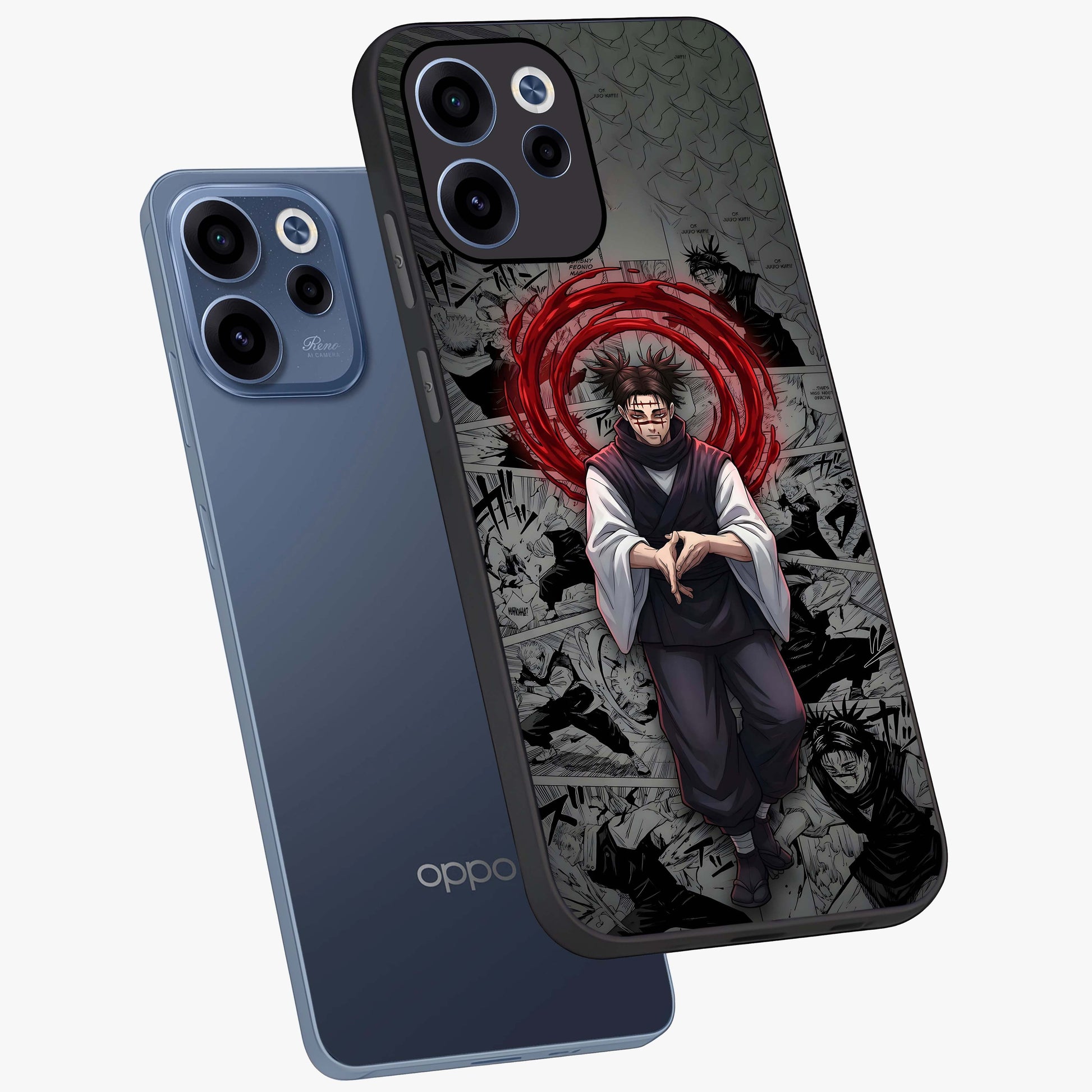 Cursed Ritual Ascension Glass Case displayed in angled mockup highlighting mystical ritual illustration with supernatural aesthetic.