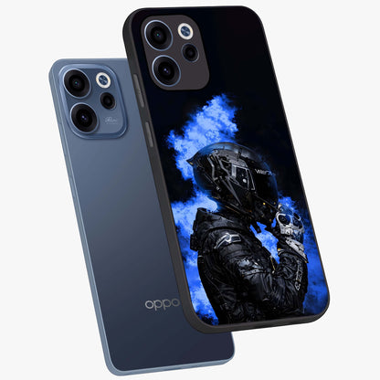 Cyber Sentinel Protocol Glass Case displayed in angled mockup highlighting digital cyber design with sci-fi aesthetic style.