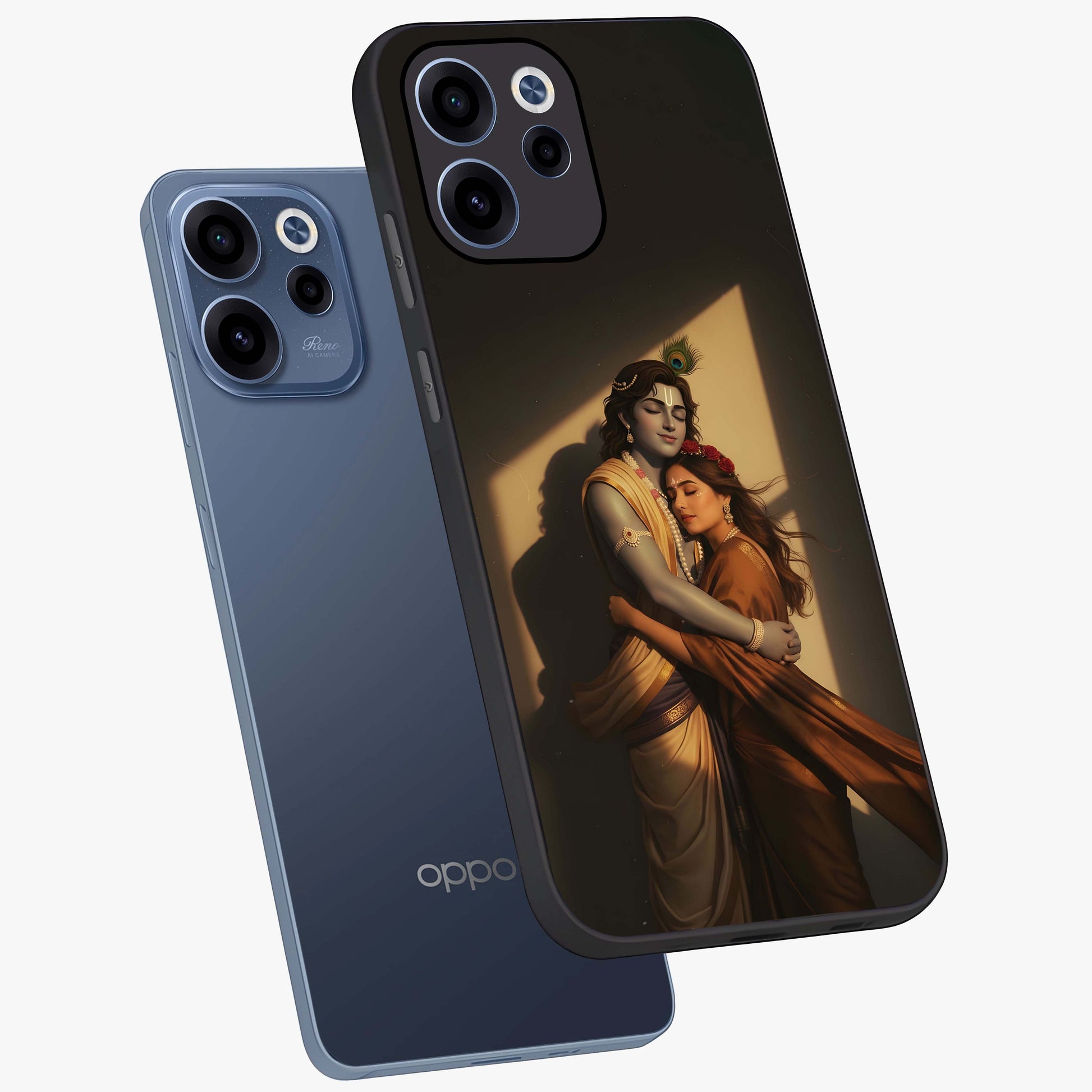 Divine Eternal Love Glass Case displayed in angled mockup highlighting elegant divine inspired design with peaceful aesthetic.