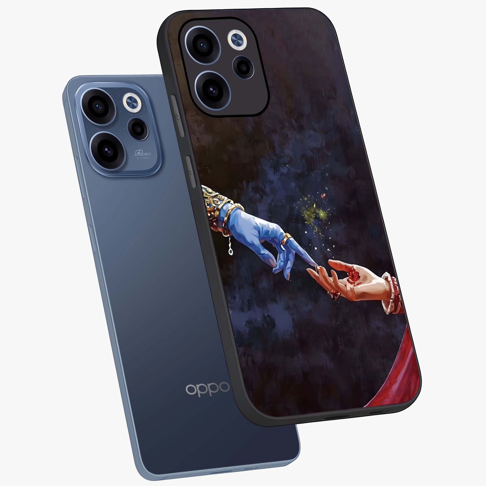 Divine Touch Eternal Glass Case displayed in angled mockup highlighting elegant divine inspired design with calm aesthetic style.