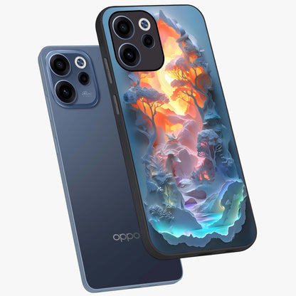 Glow Forest Portal Glass Case displayed in angled mockup highlighting mystical forest design with magical glowing aesthetic.