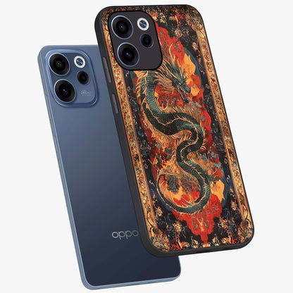 Inferno Dragon Soul Glass Case displayed in angled mockup highlighting powerful dragon illustration with inferno aesthetic.