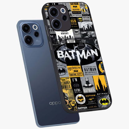 Knight Gotham Rise Glass Case displayed in angled mockup highlighting powerful knight silhouette design with dramatic aesthetic.