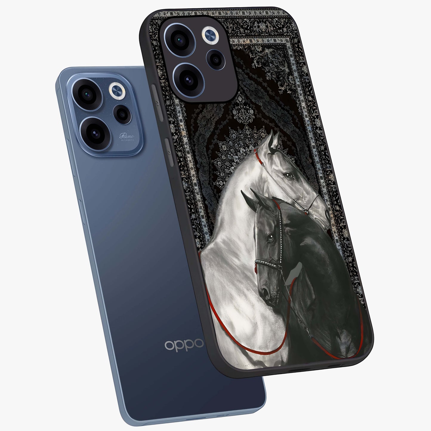 Majestic Ride Legacy Glass Case displayed in angled mockup highlighting sleek vehicle design with bold racing aesthetic.