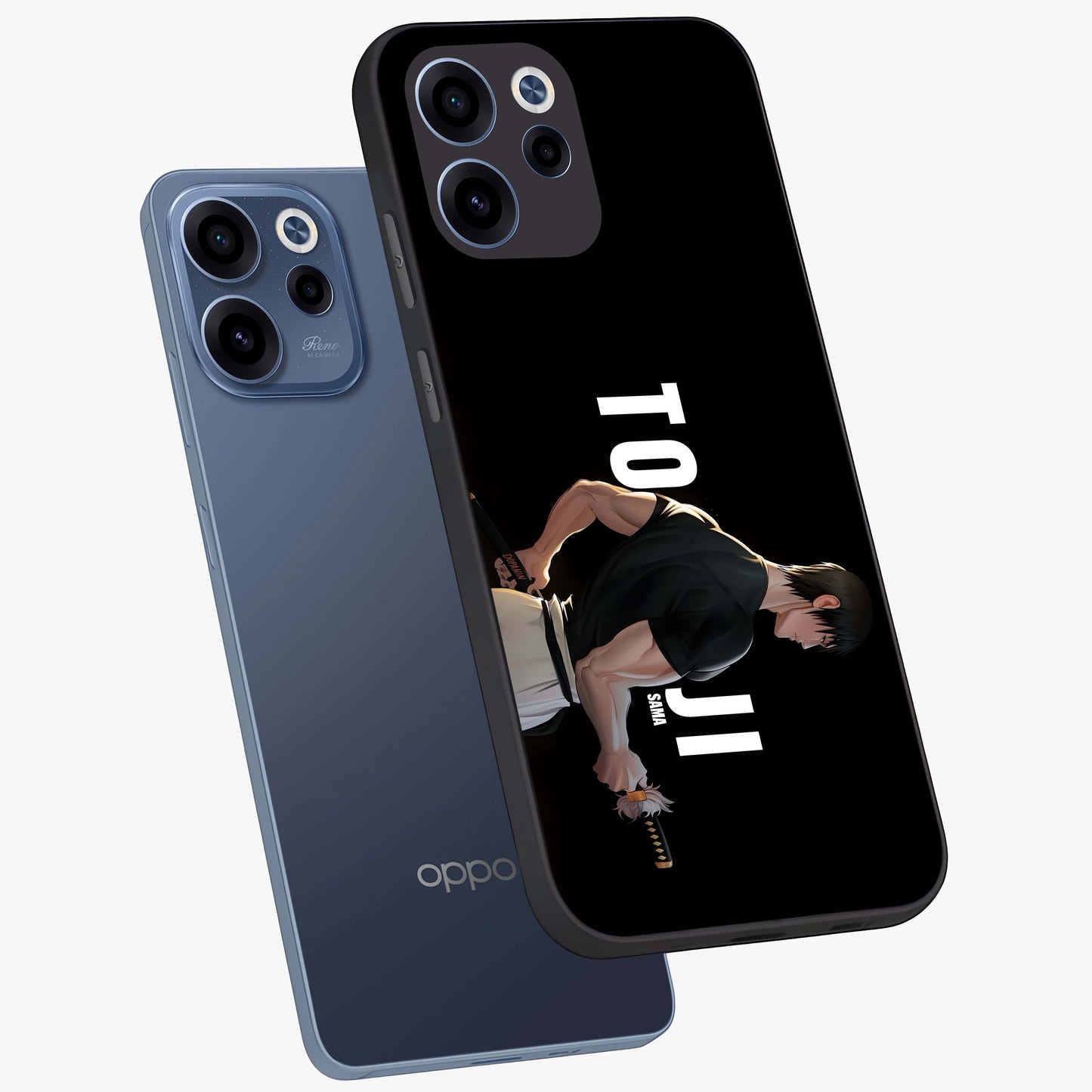 Midnight Blade Resolve Glass Case displayed in angled mockup highlighting powerful blade illustration with dramatic dark aesthetic.