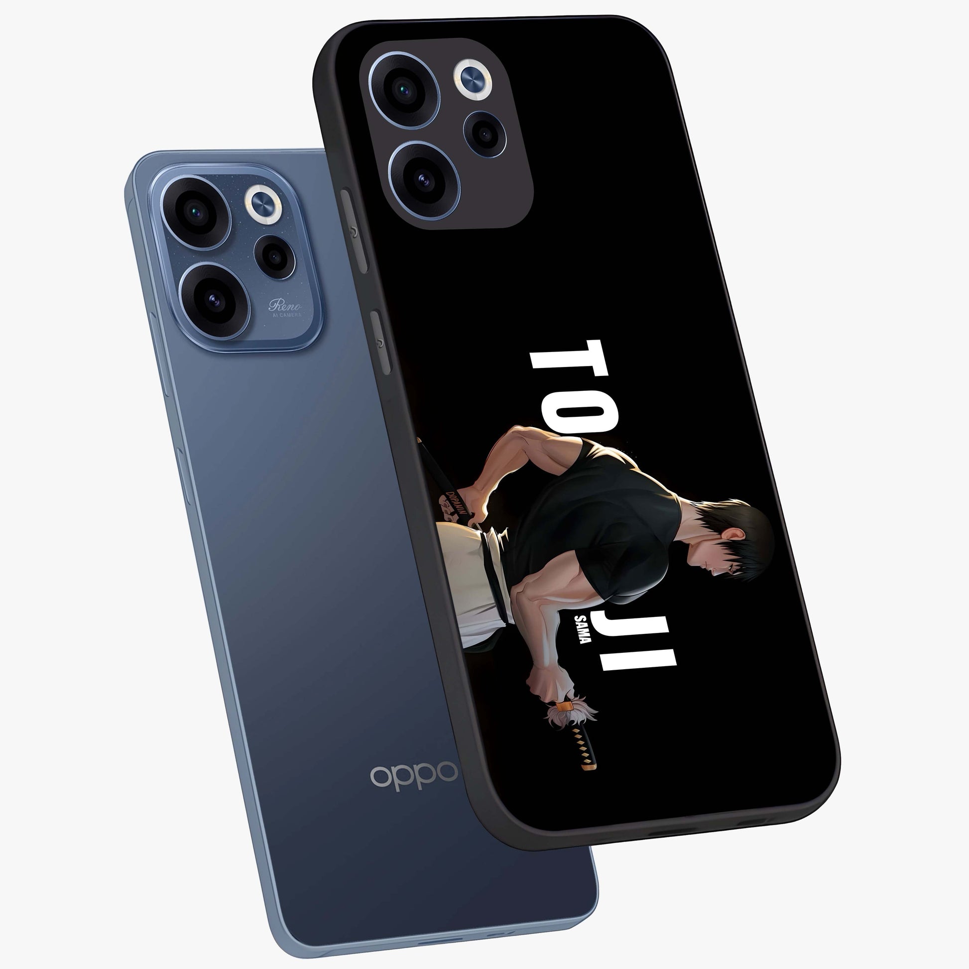 Midnight Blade Resolve Glass Case displayed in angled mockup highlighting powerful blade illustration with dramatic dark aesthetic.