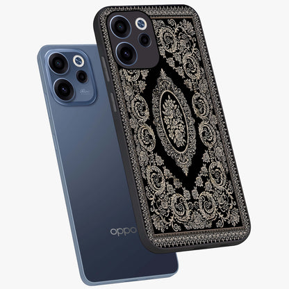 Noir Bloom Elegance Glass Case displayed in angled mockup highlighting refined flower design with stylish noir aesthetic.