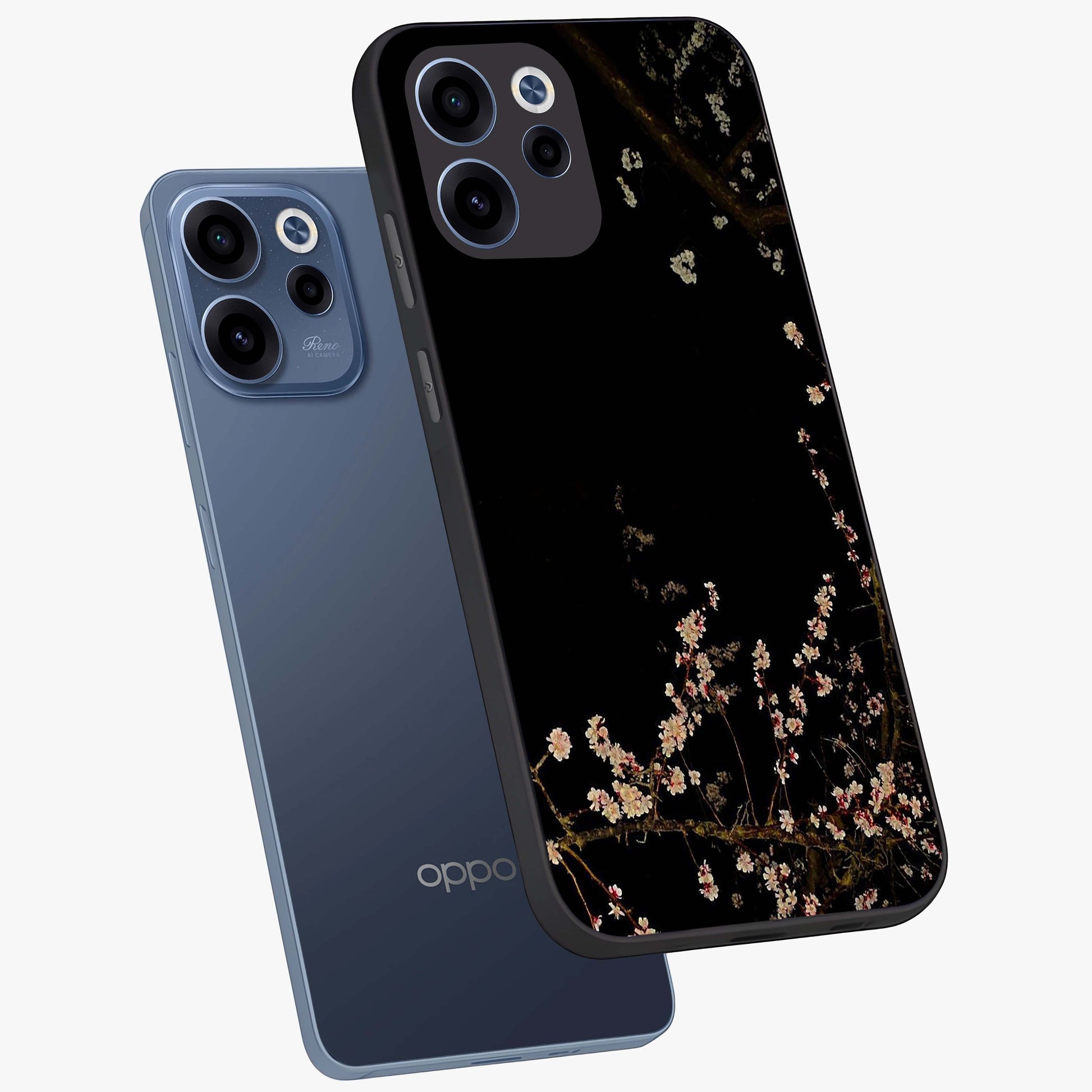 Petal Moon Light With Custom Name Glass Case displayed in angled mockup highlighting delicate petal design with custom name feature.