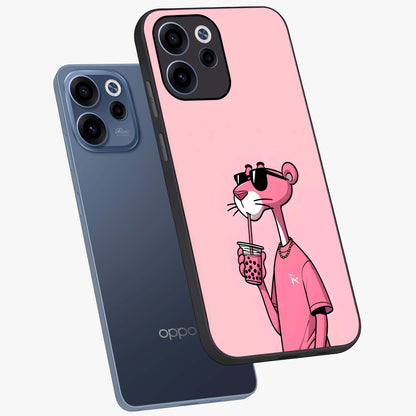 Pink Panther Glass Case displayed in angled mockup highlighting playful cartoon character design with vibrant pink aesthetic.