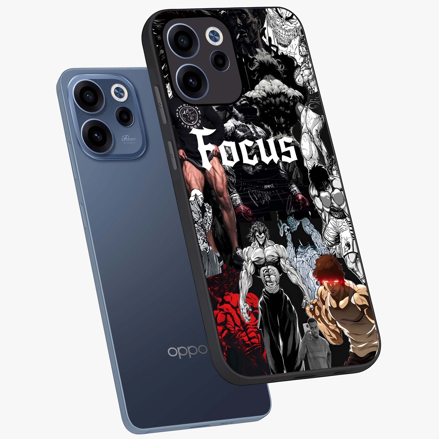 Relentless Power Focus Glass Case displayed in angled mockup highlighting bold statement design with modern aesthetic style.