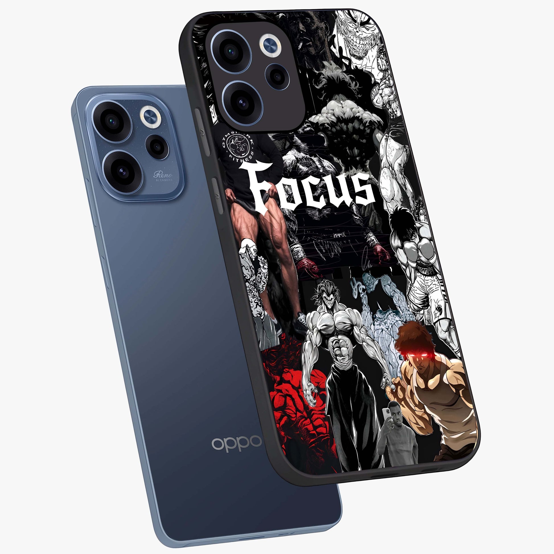 Relentless Power Focus Glass Case displayed in angled mockup highlighting bold statement design with modern aesthetic style.