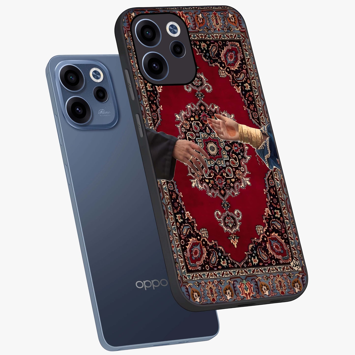 Royal Touch Reach Glass Case displayed in angled mockup highlighting sophisticated design with refined luxury aesthetic.