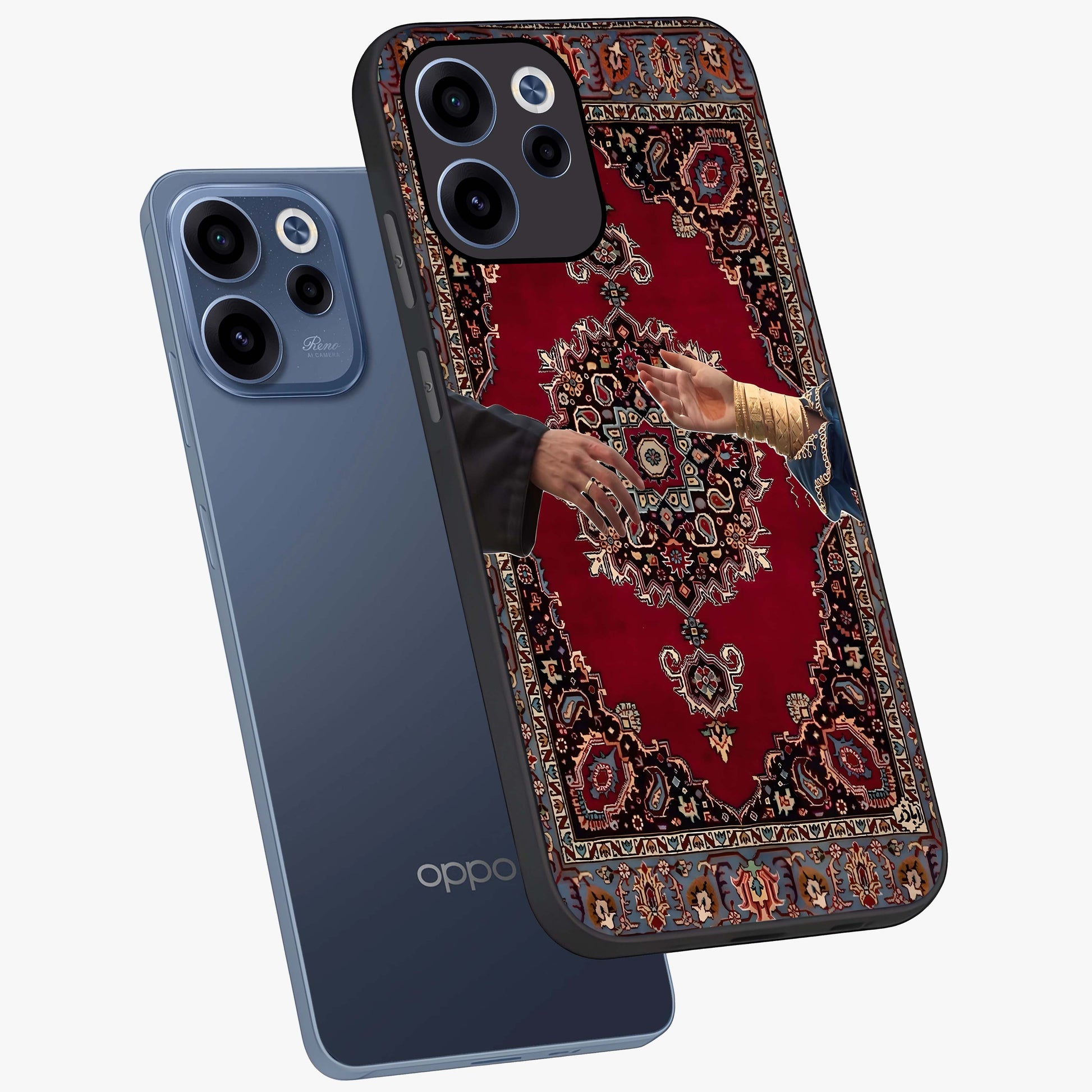 Royal Touch Reach Glass Case displayed in angled mockup highlighting sophisticated design with refined luxury aesthetic.