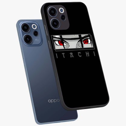 Scarlet Gaze Dominance Glass Case displayed in angled mockup highlighting intense visual design with bold scarlet aesthetic.